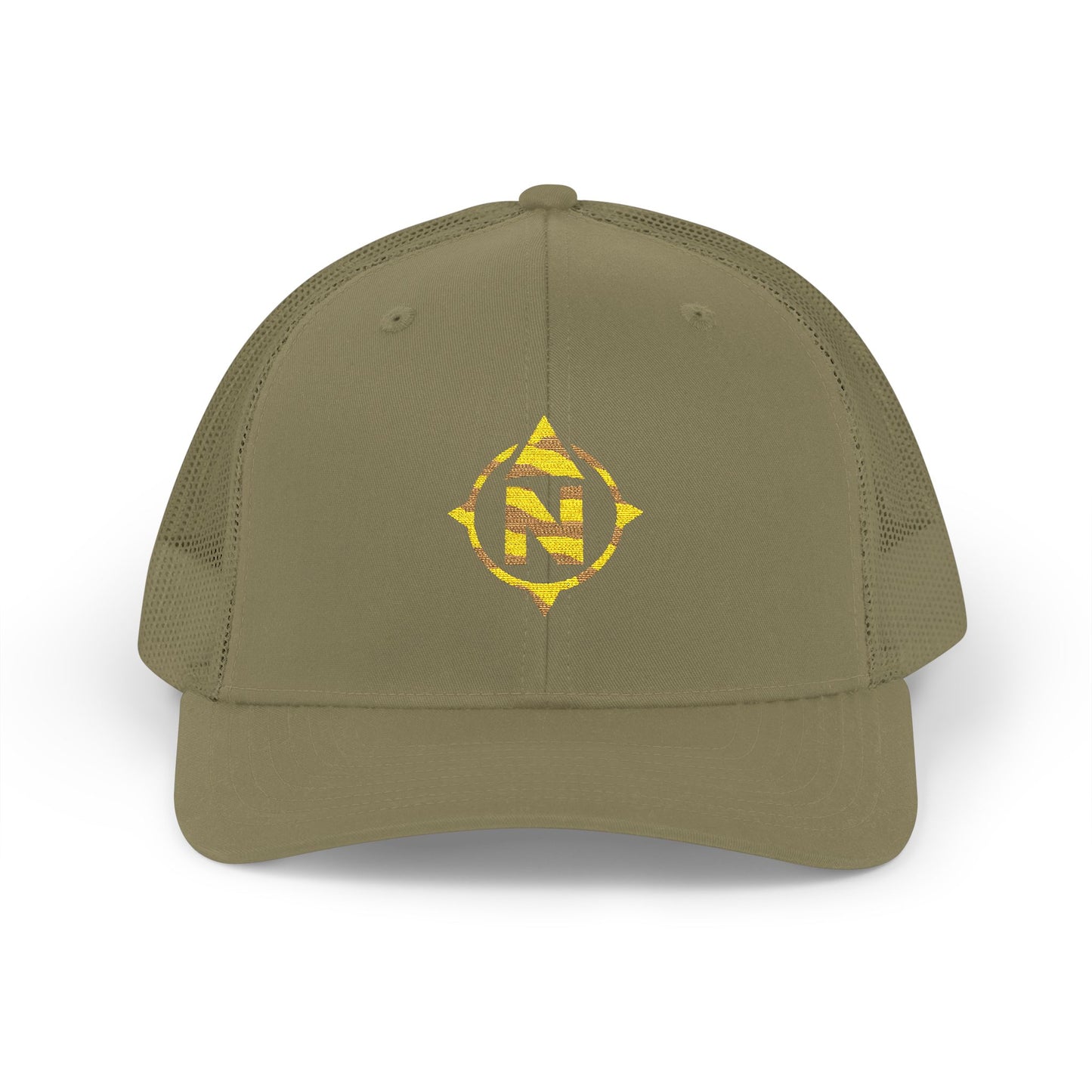 Bearing North | Yellow Camo Embroidered - Snapback Trucker Cap