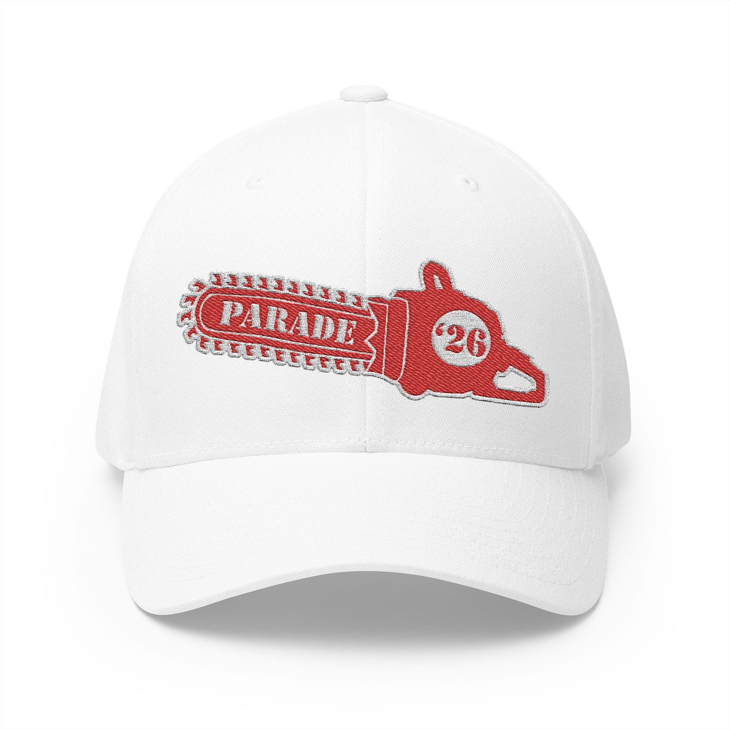 Chainsaw Icon | Strawberry Cream - Flexfit Cap (Embroidery)