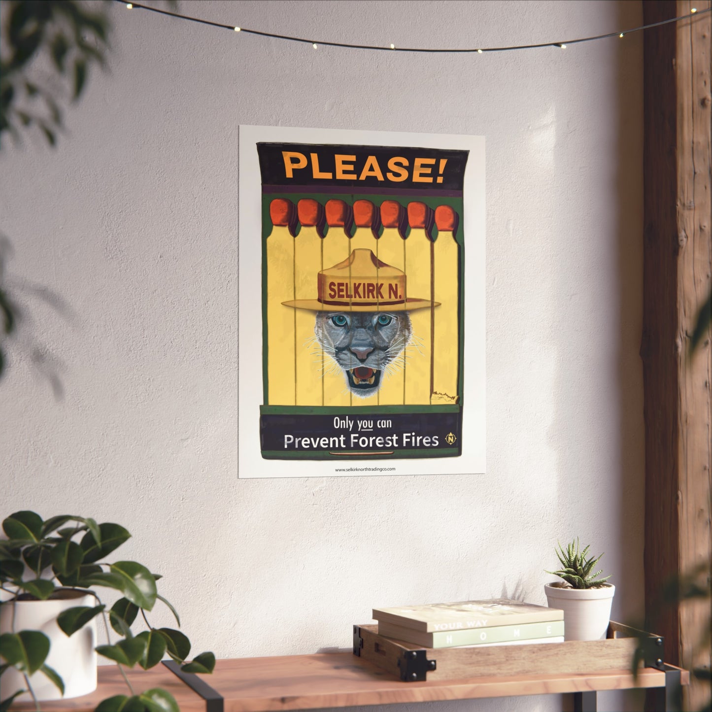 Selkirk Tommy Vintage Matchbook | Prevent Forest Fires — Fine Art Poster