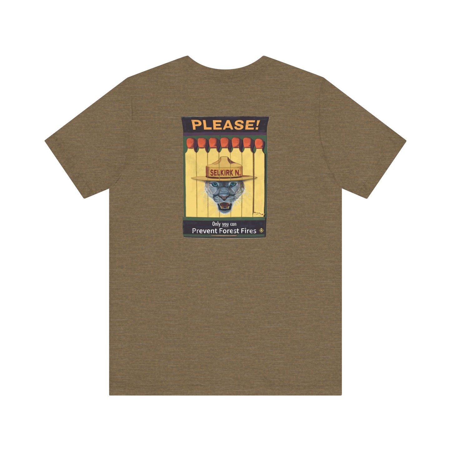Selkirk Tommy | Vintage PSA Matchbook | Prevent Forest Fires  | Unisex SS T-Shirt