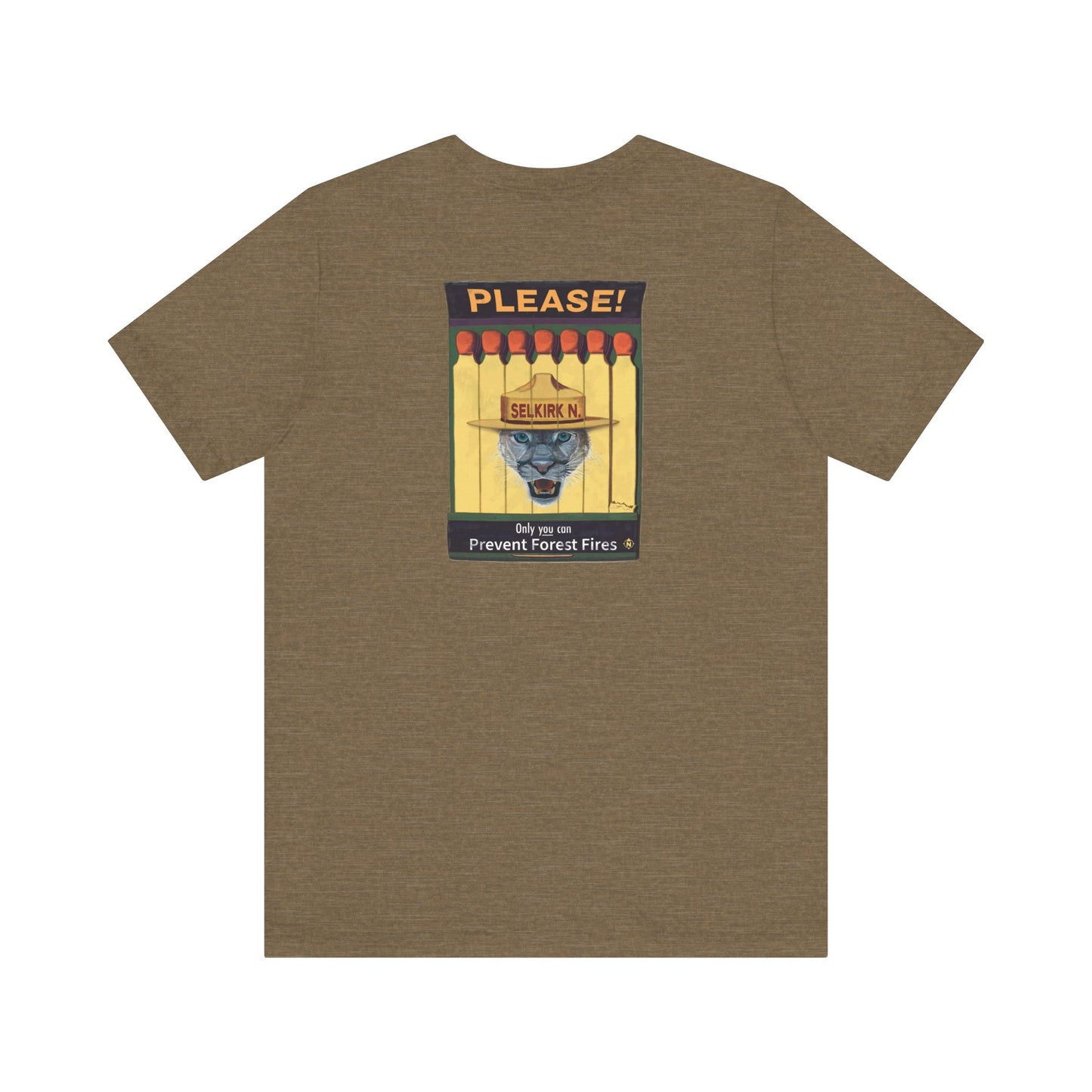 Selkirk Tommy | Vintage PSA Matchbook | Prevent Forest Fires  | Unisex SS T-Shirt