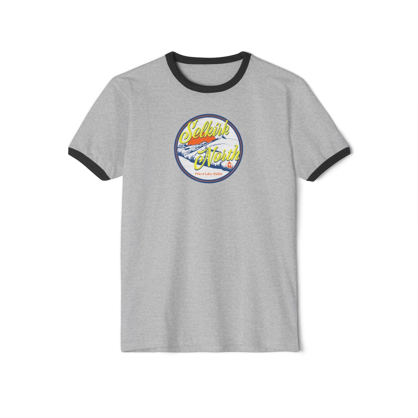 Selkirk Crest Trekker - Unisex Cotton Ringer T-Shirt