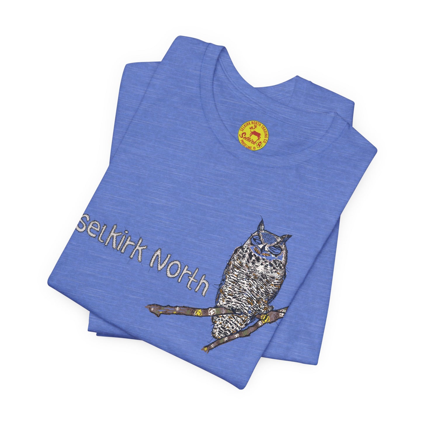 Stitchy Owl - Great Horned Owl |Short Sleeve Unisex Tee