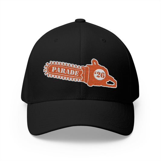 Chainsaw Icon Embroidered - Flexfit Creamsicle Logo Cap