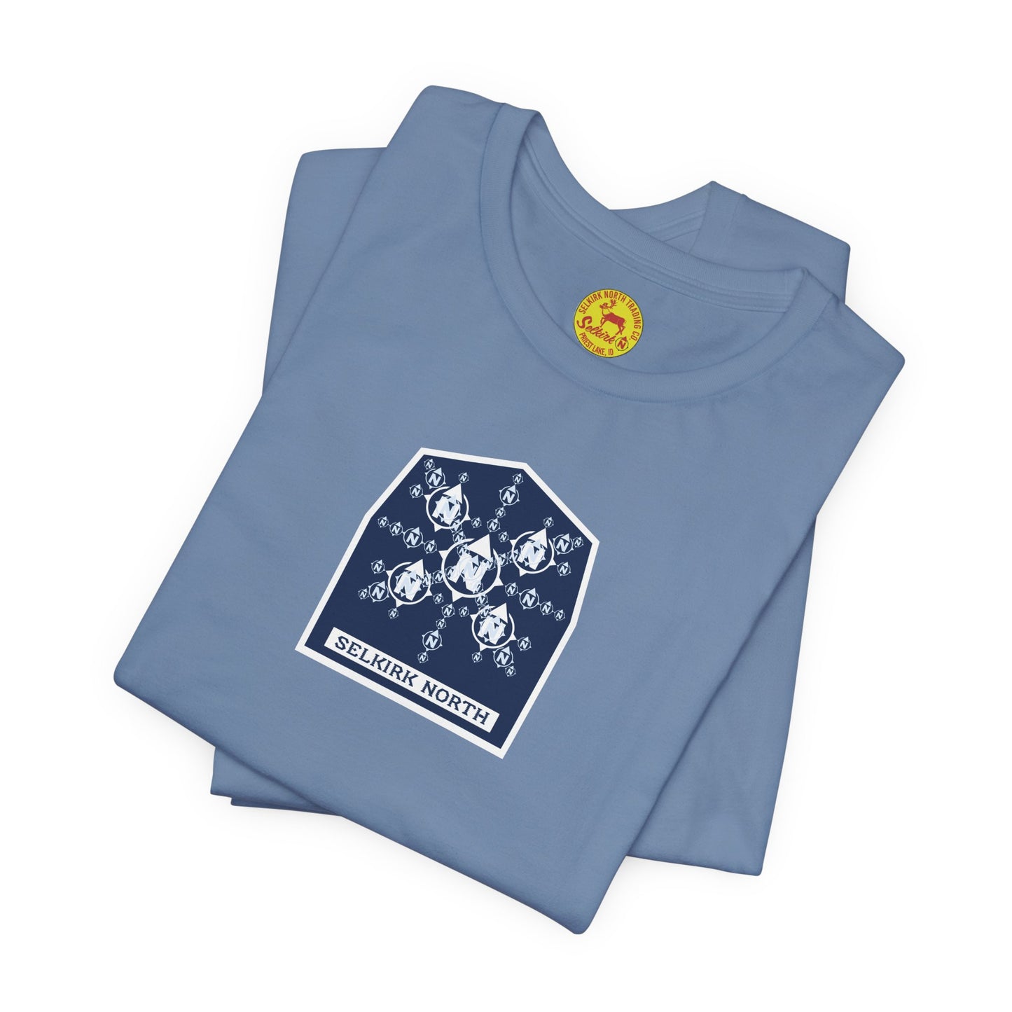 Snowflake Icon Badge — SS Unisex Tee