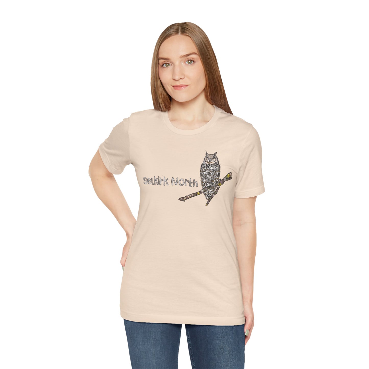 Stitchy Owl - Great Horned Owl |Short Sleeve Unisex Tee