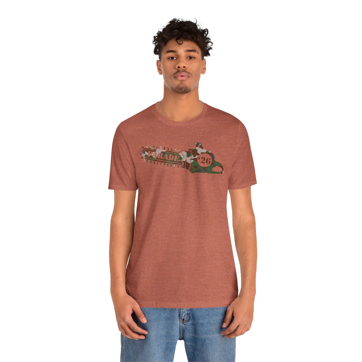 Chainsaw Icon | Camo Logo - Unisex SS Tee