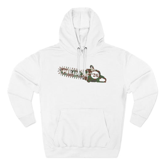 Chainsaw Icon | Stealthy Camo Logo  — Fleece Thee-Panel Pullover Hoodie