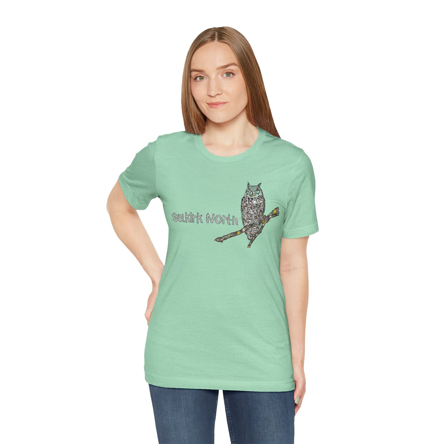 Stitchy Owl - Great Horned Owl |Short Sleeve Unisex Tee