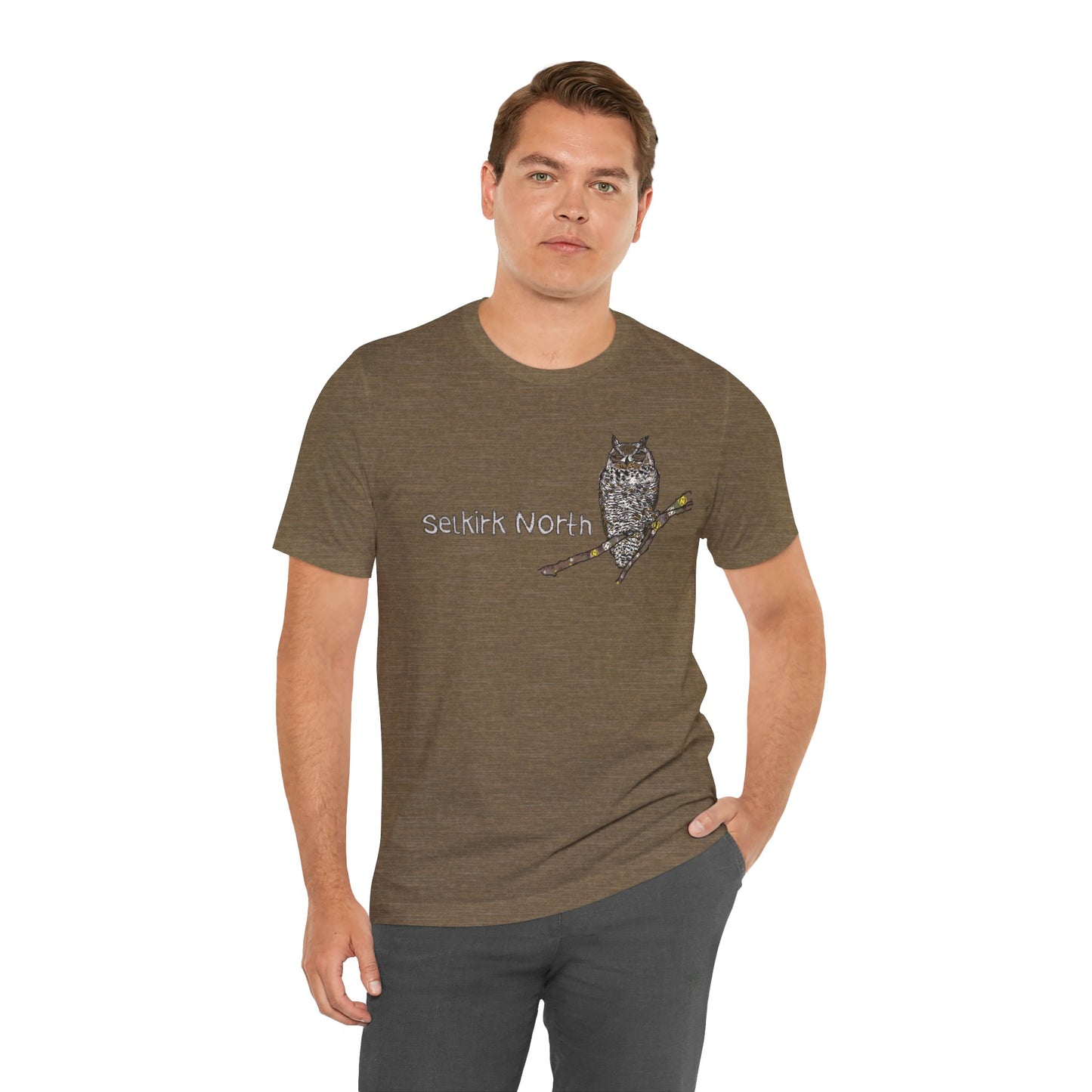 Stitchy Owl - Great Horned Owl |Short Sleeve Unisex Tee
