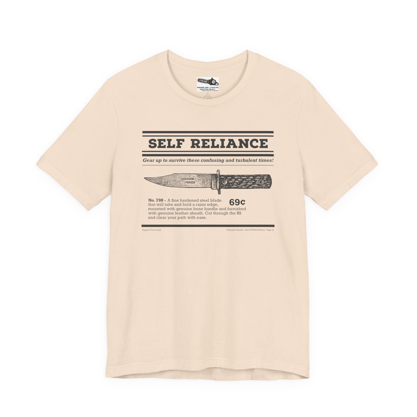 Self Reliance | Big Knife - Unisex Jersey Short Sleeve Tee