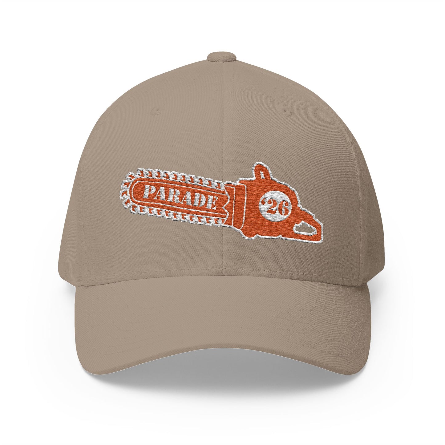 Chainsaw Icon Embroidered - Flexfit Creamsicle Logo Cap