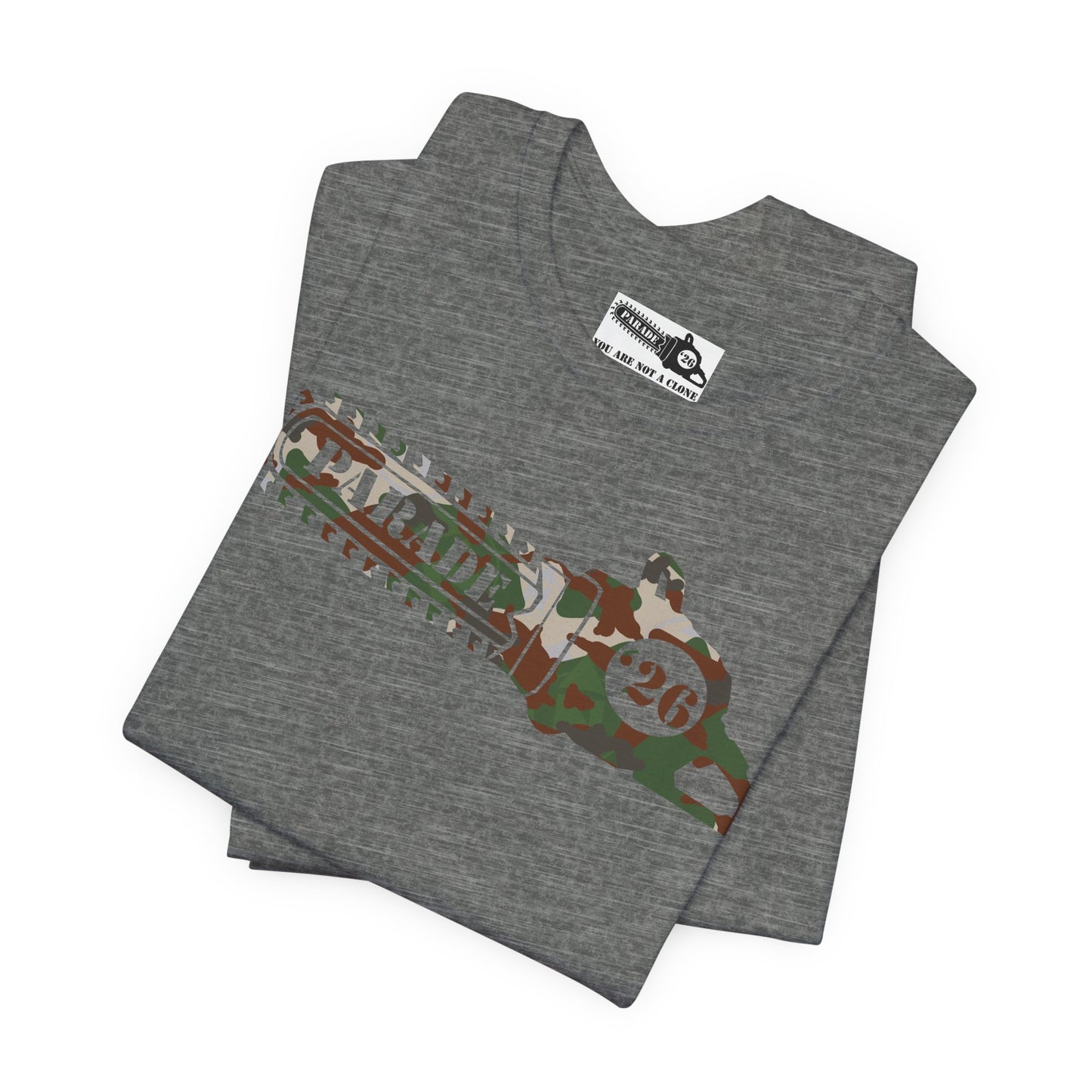 Chainsaw Icon | Camo Logo - Unisex SS Tee