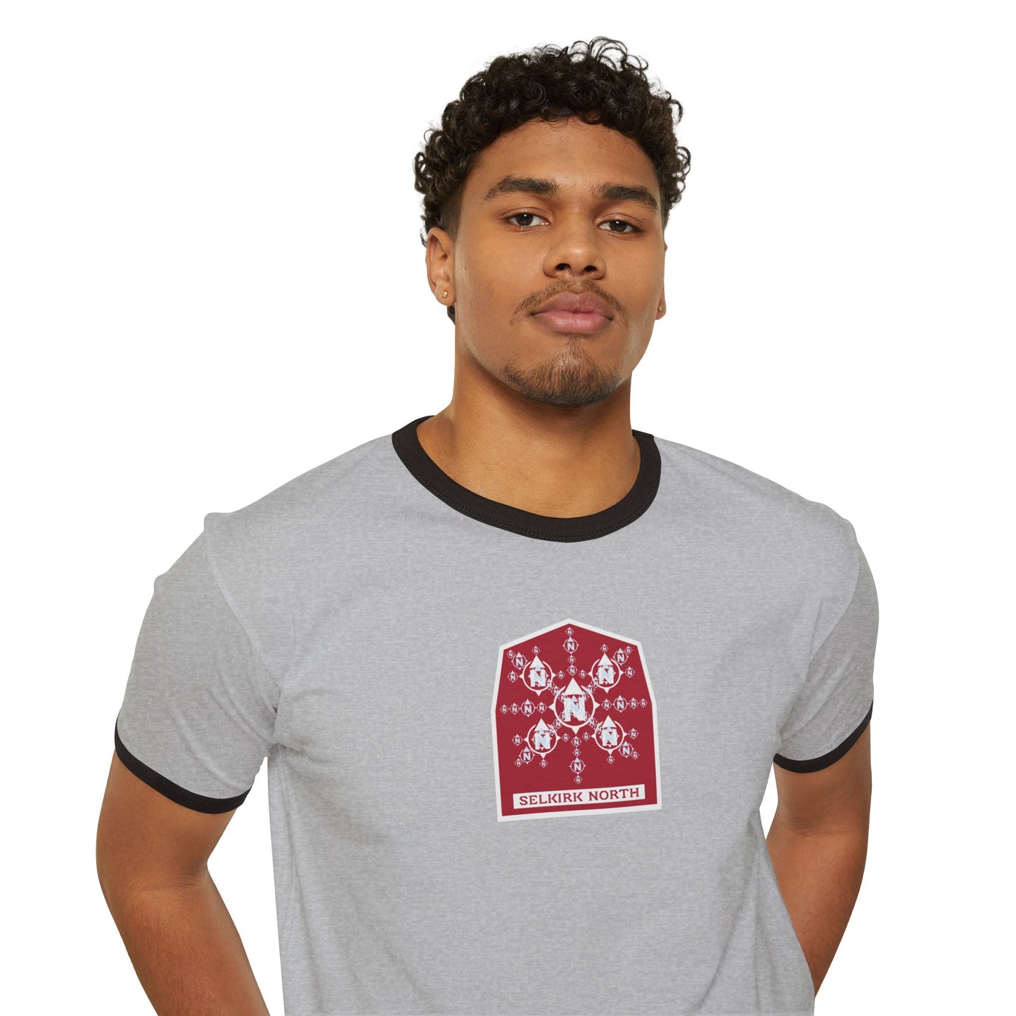 Snowflake Icon Badge - Ringer Tee