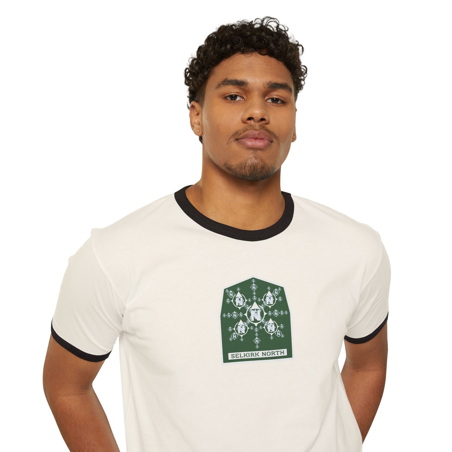 Snowflake Icon Badge - Ringer Tee