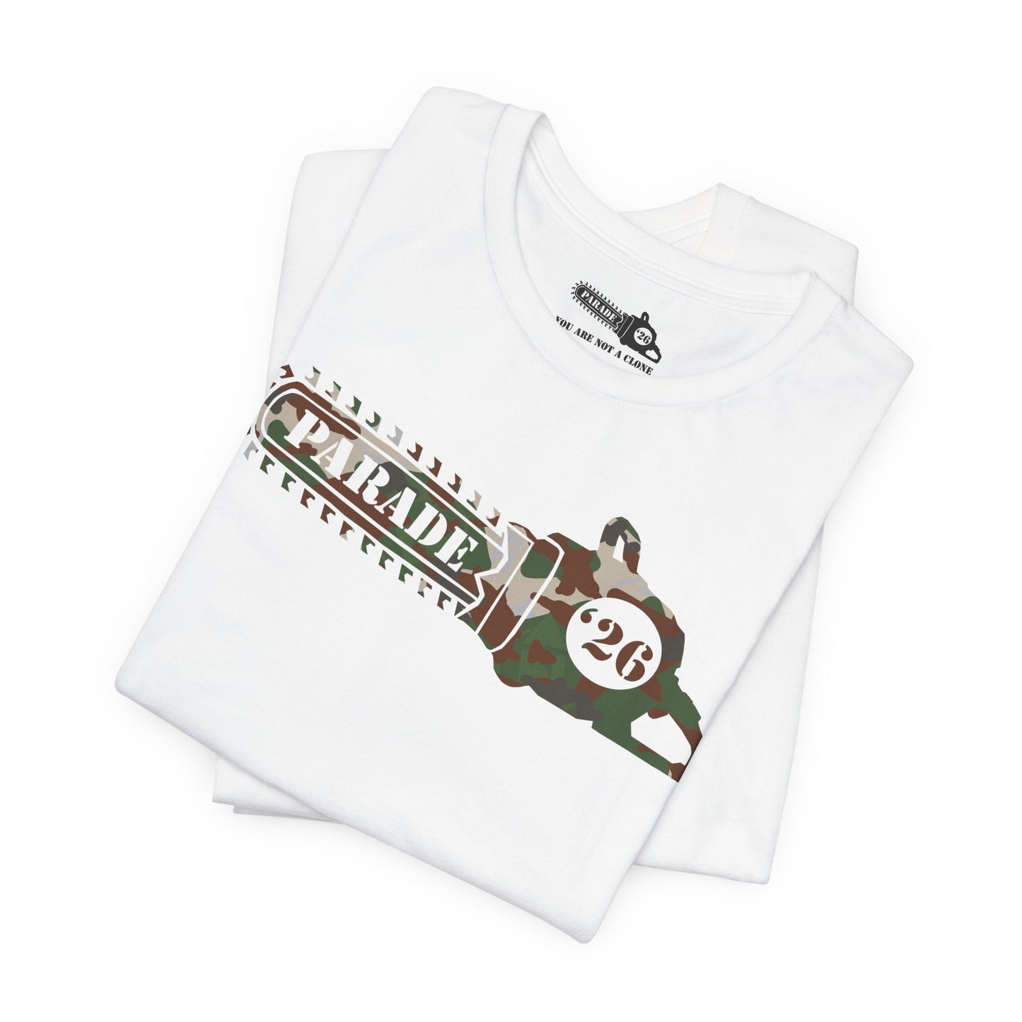 Chainsaw Icon | Camo Logo - Unisex SS Tee