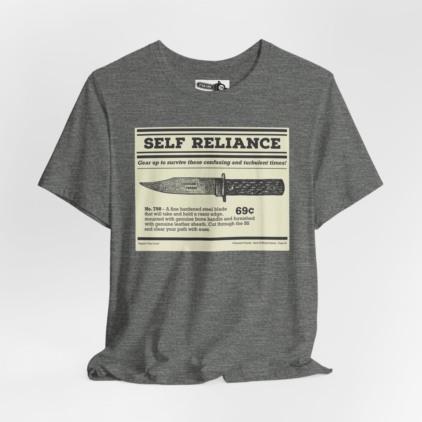 Self Reliance | Big Knife - Unisex Jersey Short Sleeve Tee
