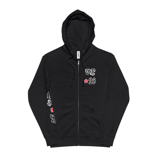 Blackletter Nocturnus - Unisex Fleece Zip Up Hoodie