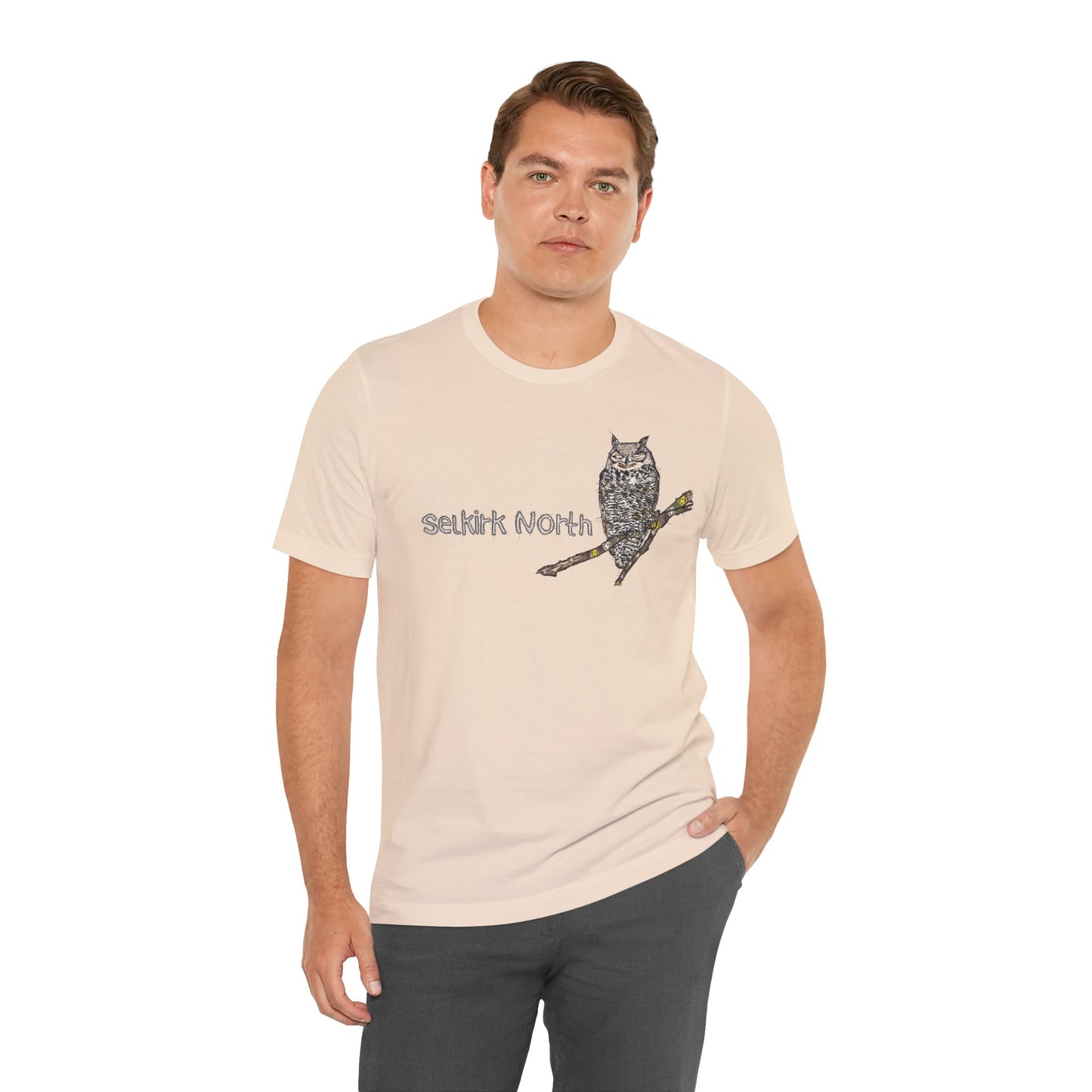 Stitchy Owl - Great Horned Owl |Short Sleeve Unisex Tee