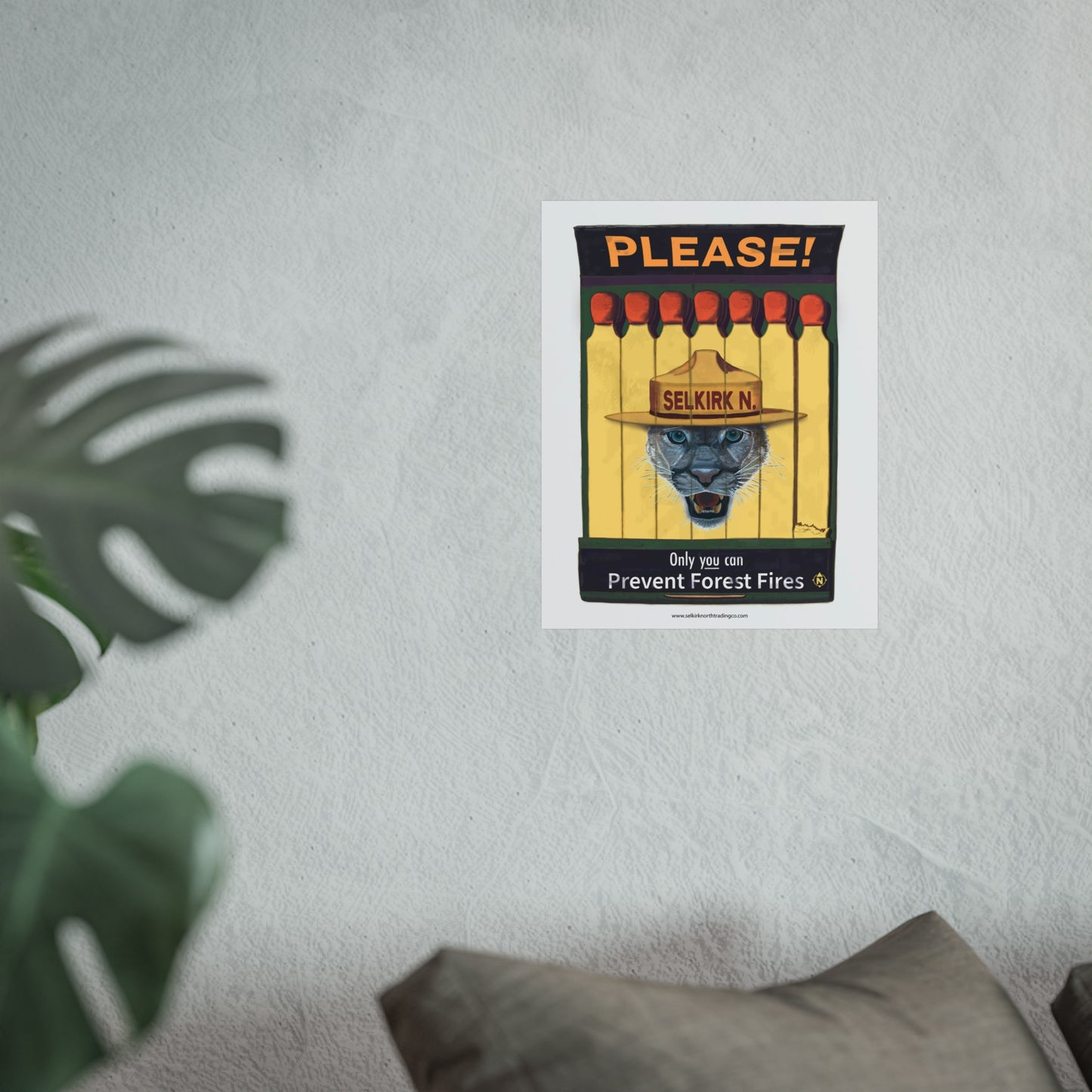 Selkirk Tommy Vintage Matchbook | Prevent Forest Fires — Fine Art Poster