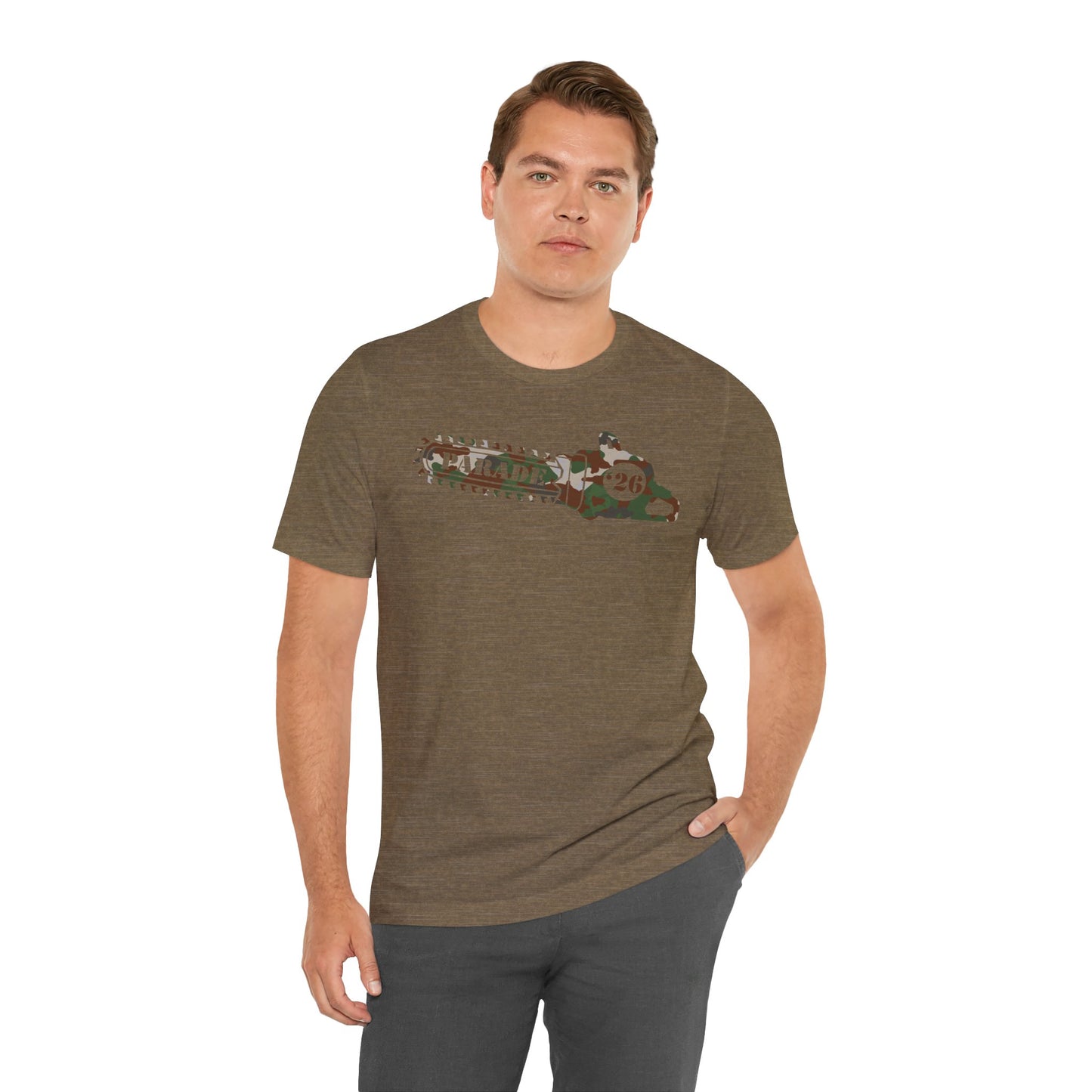 Chainsaw Icon | Camo Logo - Unisex SS Tee