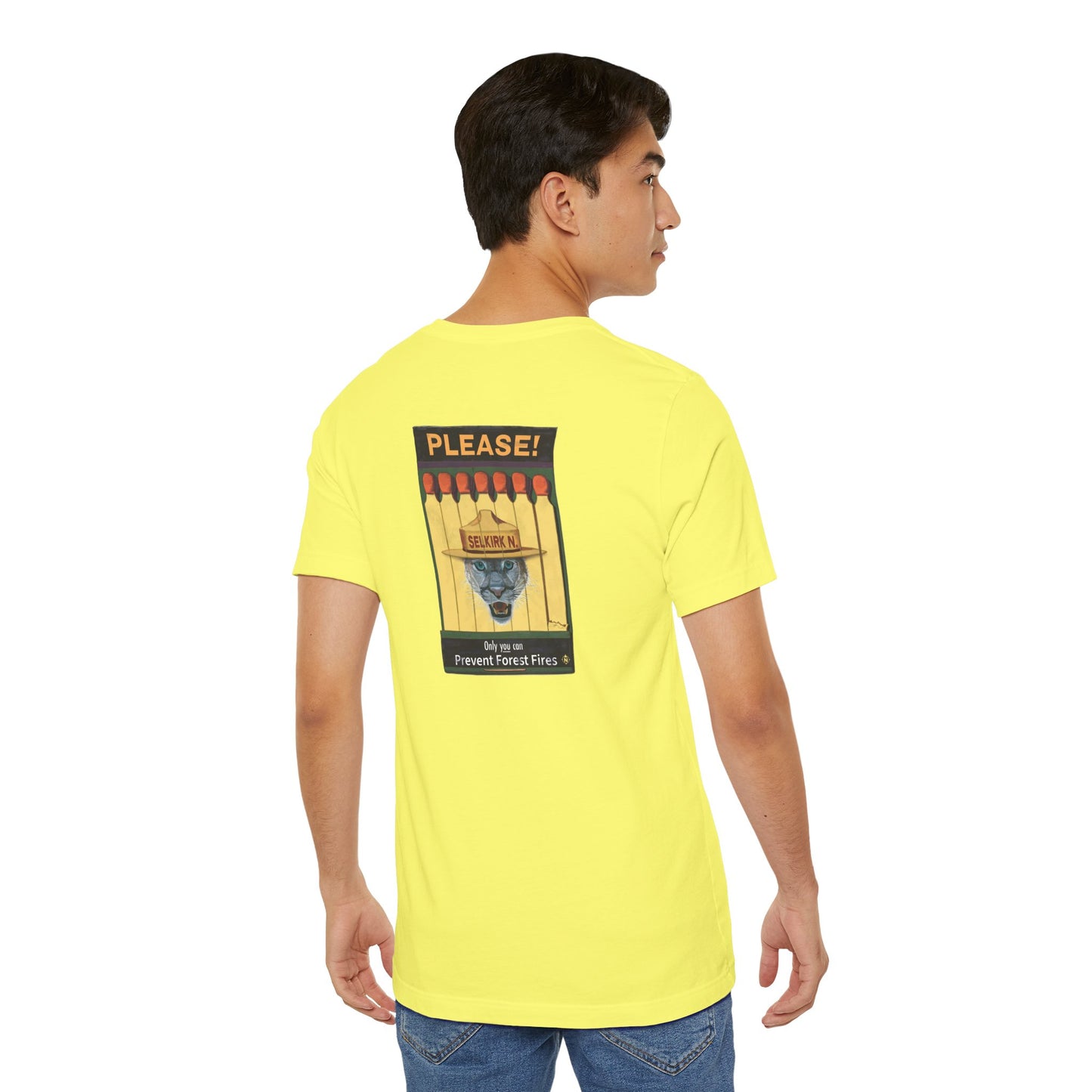 Selkirk Tommy | Vintage PSA Matchbook | Prevent Forest Fires  | Unisex SS T-Shirt