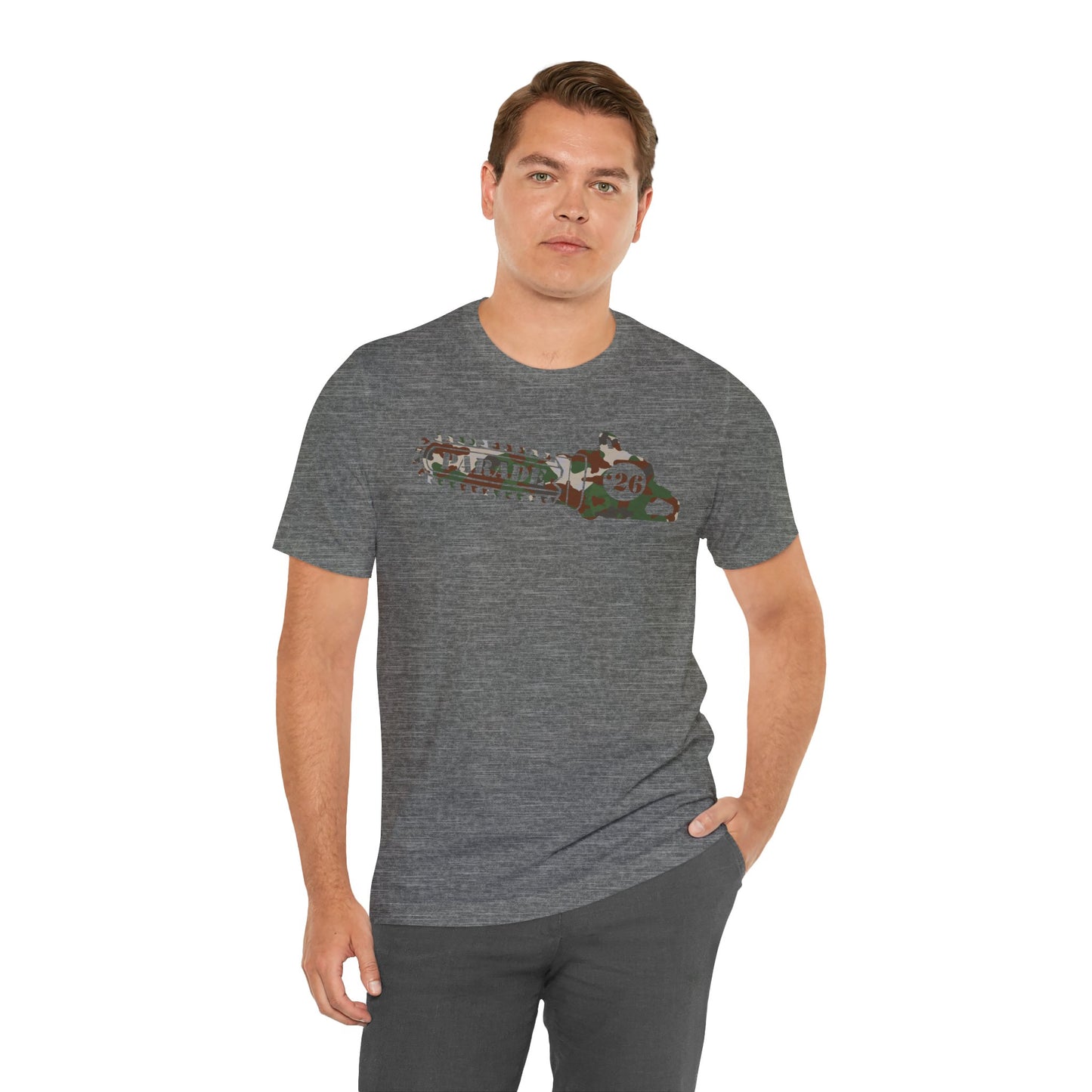 Chainsaw Icon | Camo Logo - Unisex SS Tee