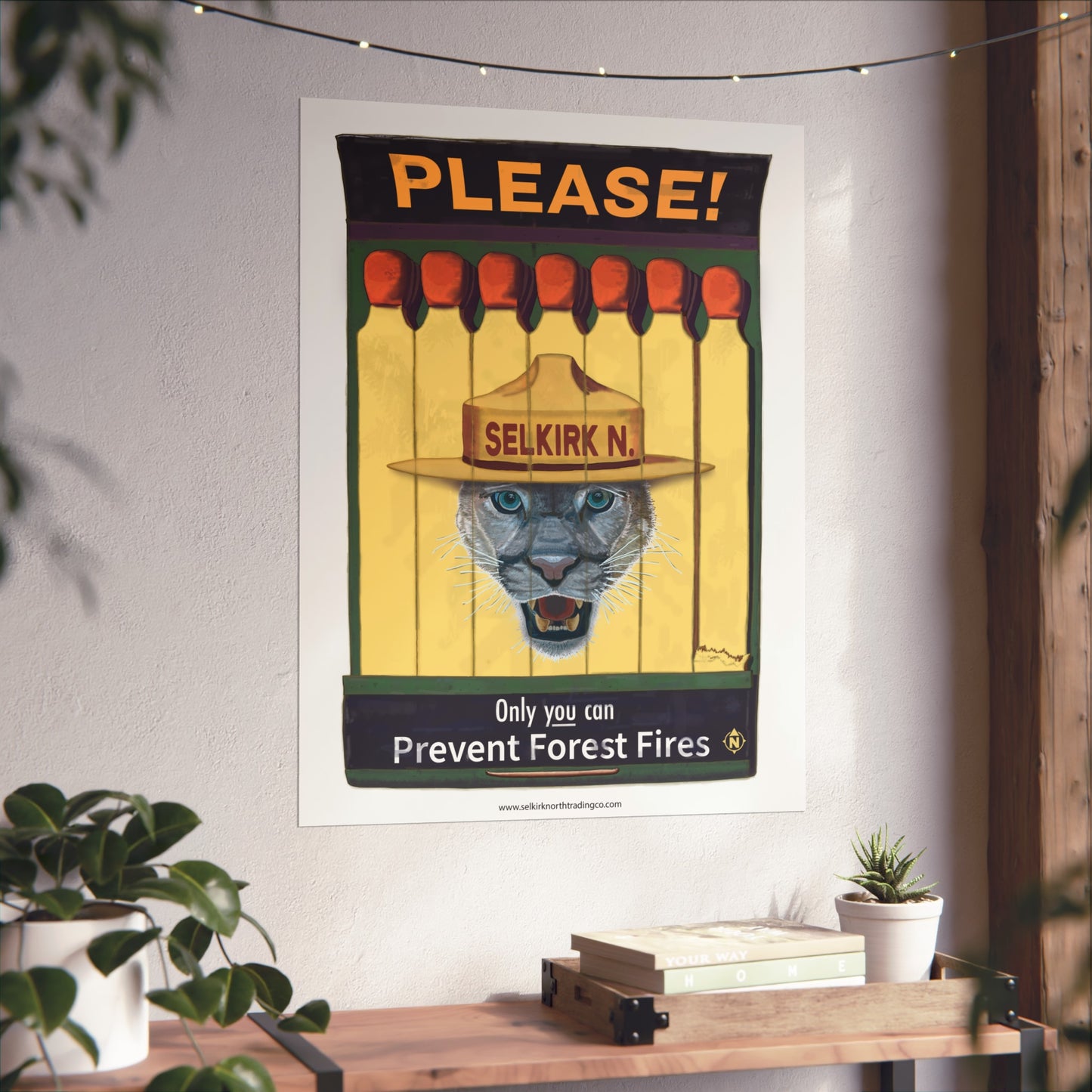 Selkirk Tommy Vintage Matchbook | Prevent Forest Fires — Fine Art Poster