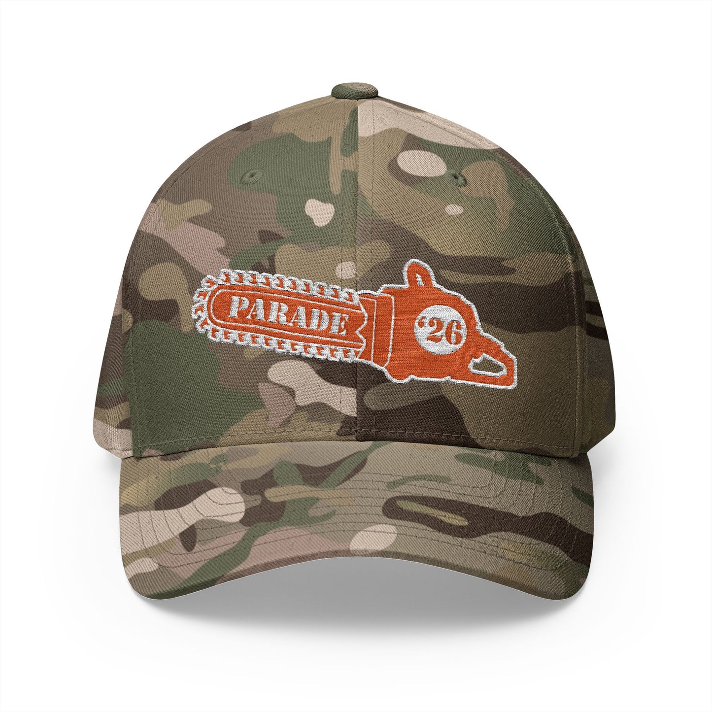 Chainsaw Icon Embroidered - Flexfit Creamsicle Logo Cap