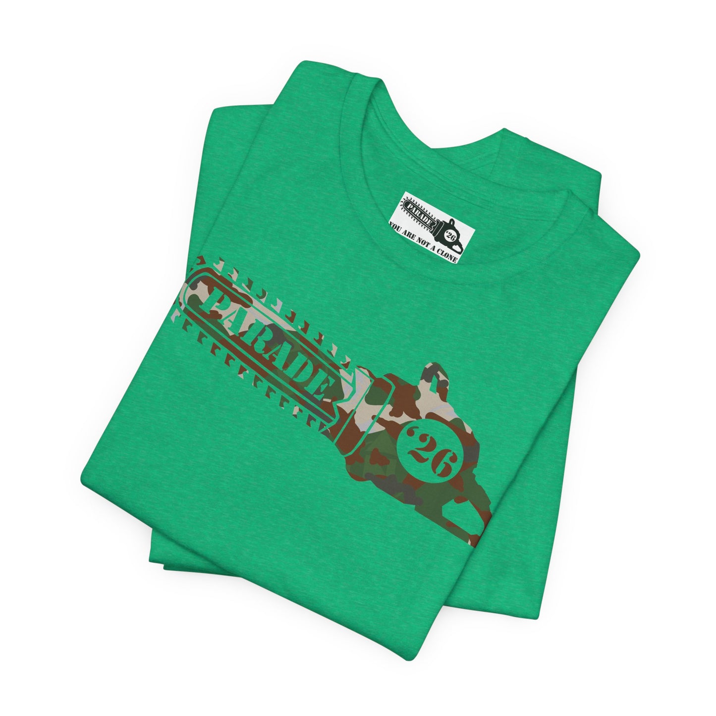Chainsaw Icon | Camo Logo - Unisex SS Tee
