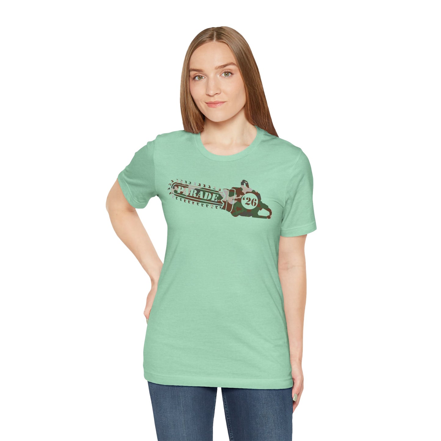 Chainsaw Icon | Camo Logo - Unisex SS Tee