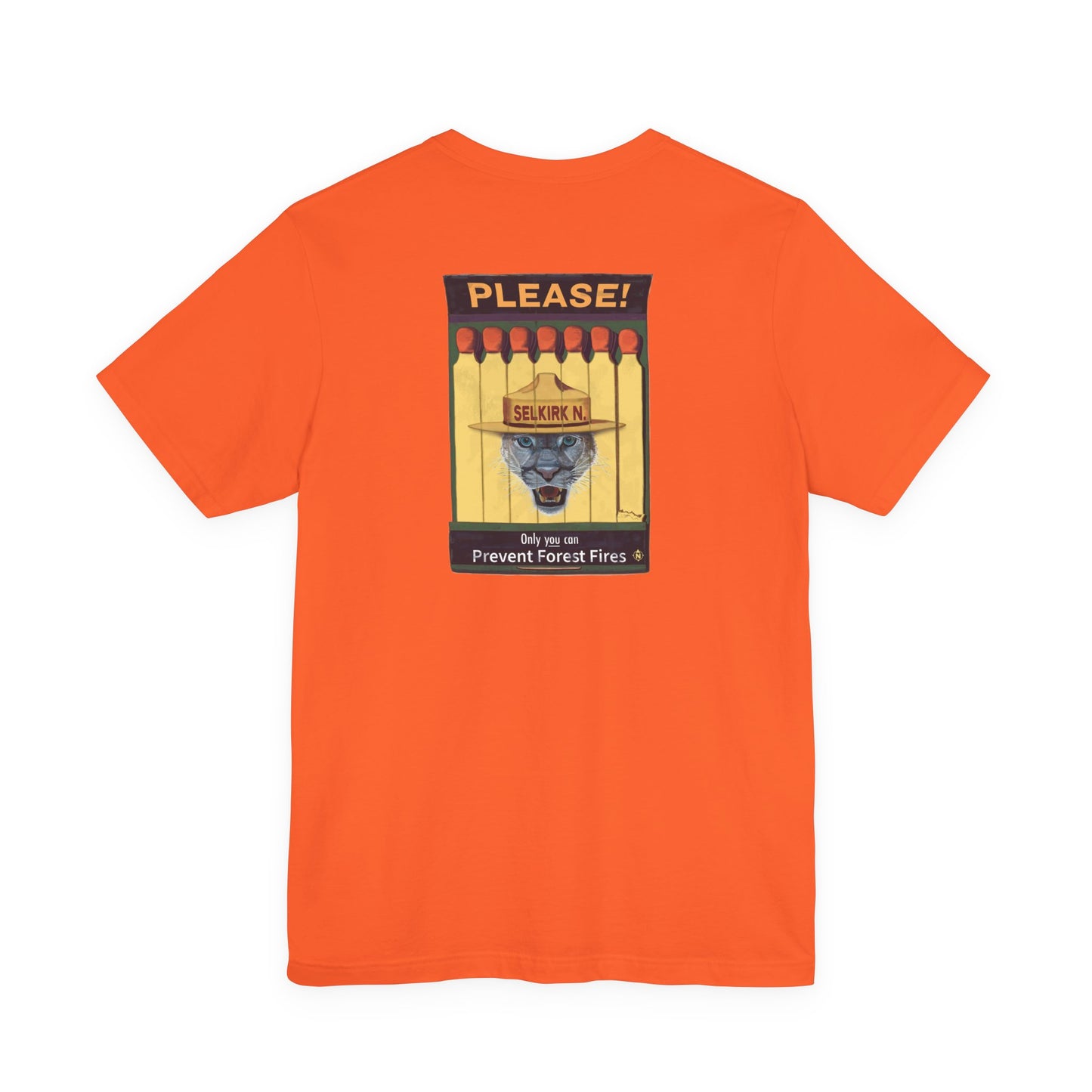 Selkirk Tommy | Vintage PSA Matchbook | Prevent Forest Fires  | Unisex SS T-Shirt
