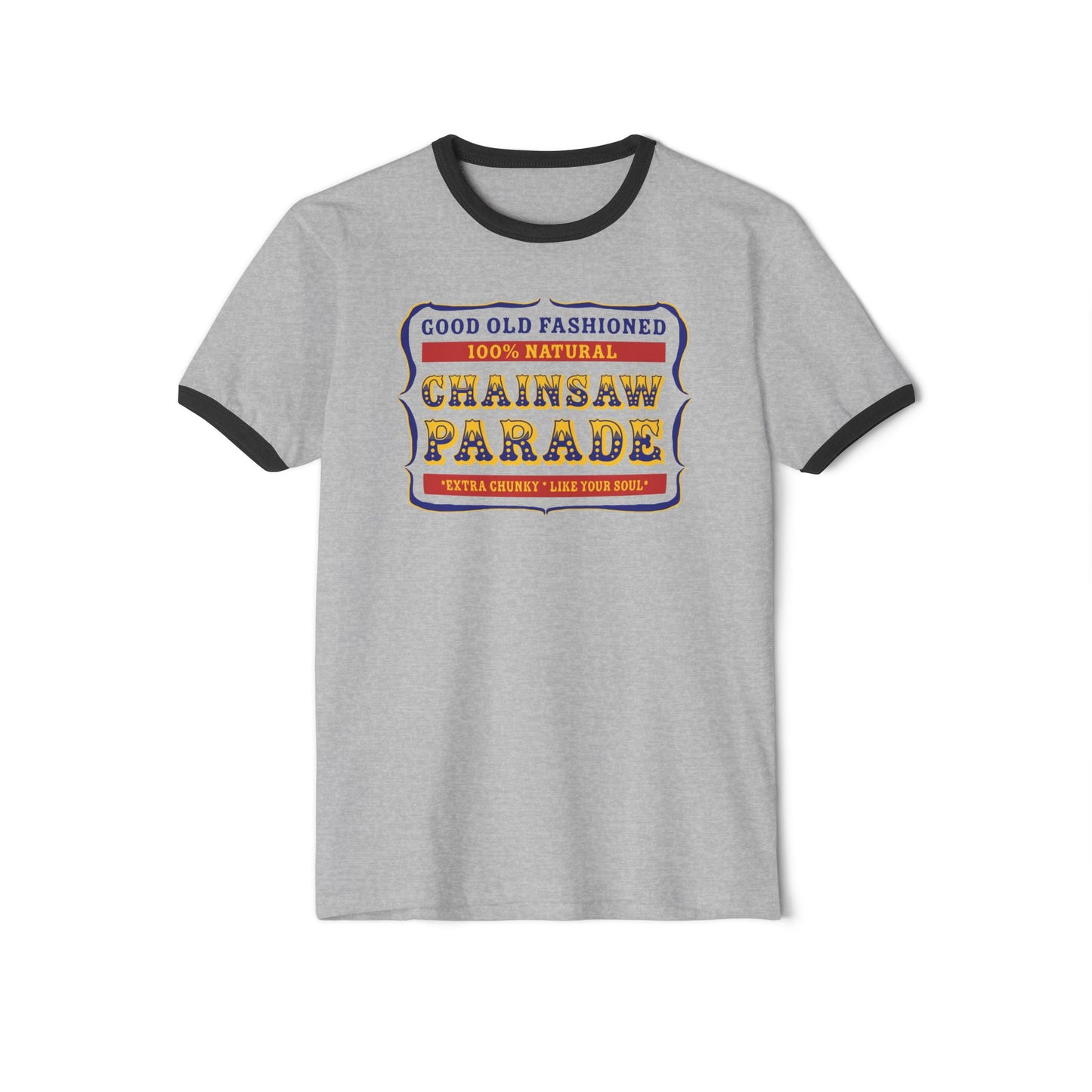 100% Natural PB Label - Unisex Cotton Ringer T-Shirt