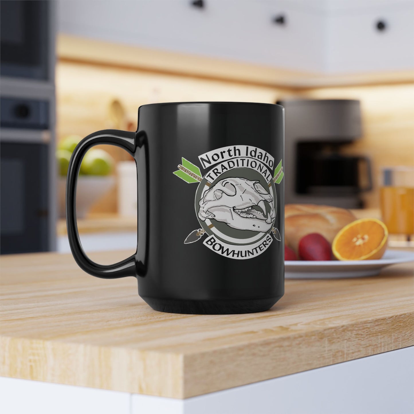 North Idaho Traditional Bowhunters - 15oz Black Mug