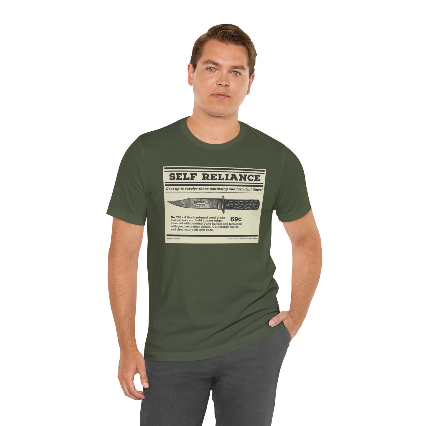 Self Reliance | Big Knife - Unisex Jersey Short Sleeve Tee
