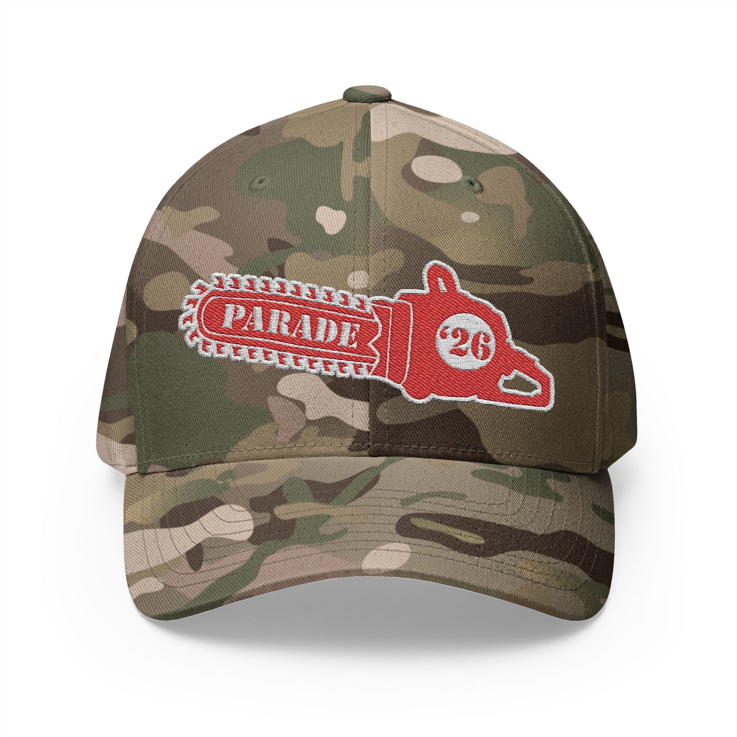Chainsaw Icon | Strawberry Cream - Flexfit Cap (Embroidery)