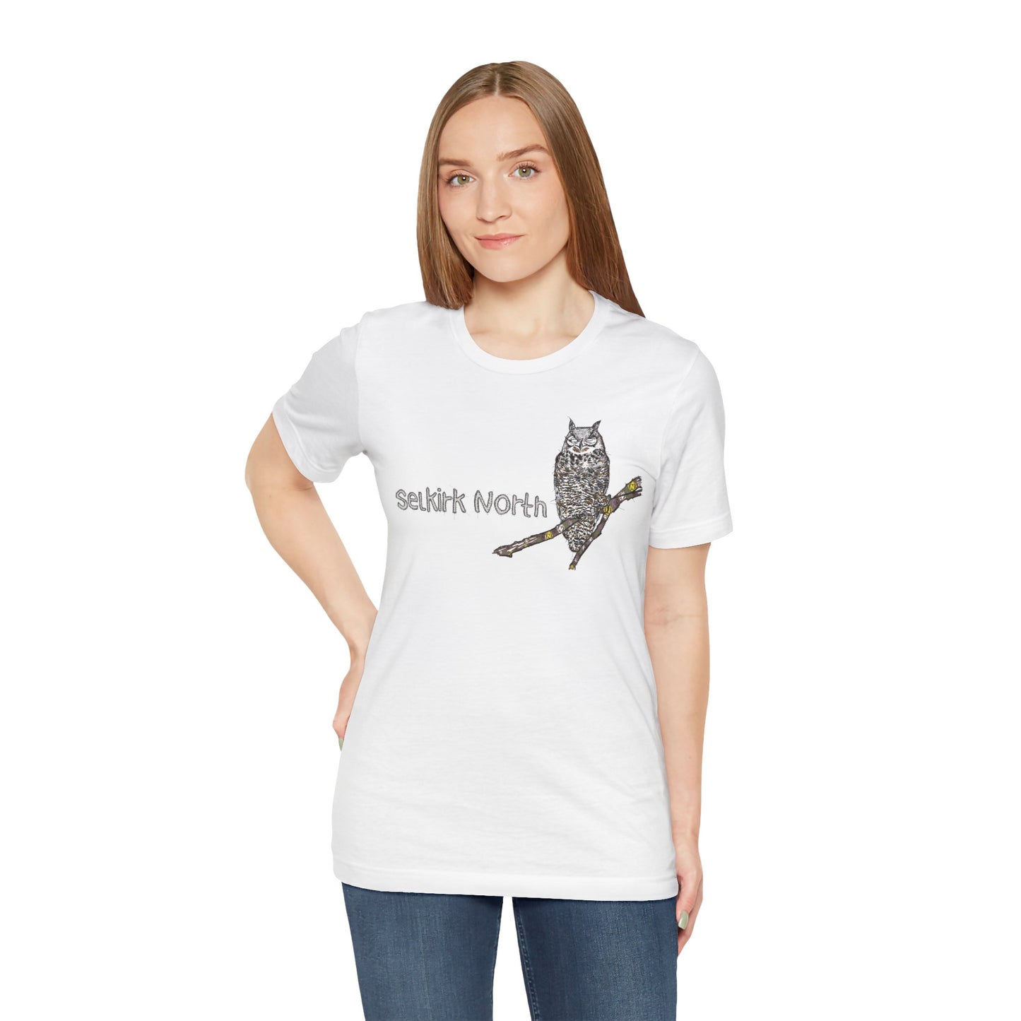 Stitchy Owl - Great Horned Owl |Short Sleeve Unisex Tee