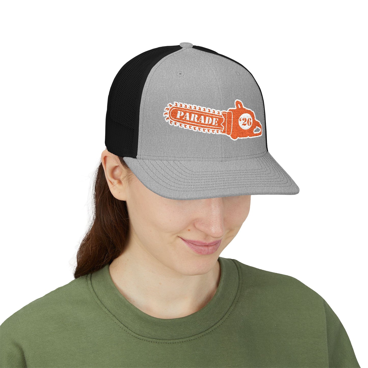 Chainsaw Icon | Creamsicle -  Embroidered Richardson Trucker Snapback
