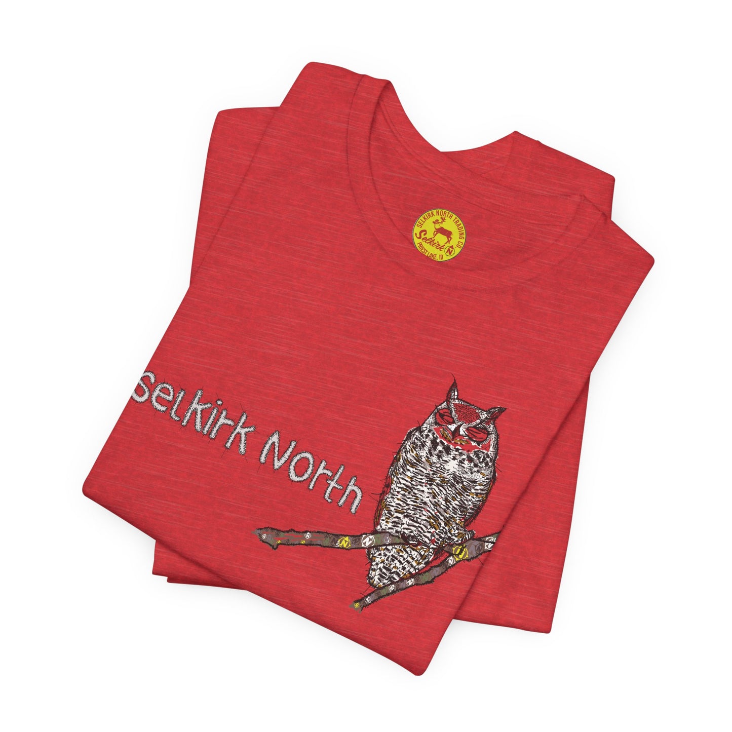 Stitchy Owl - Great Horned Owl |Short Sleeve Unisex Tee
