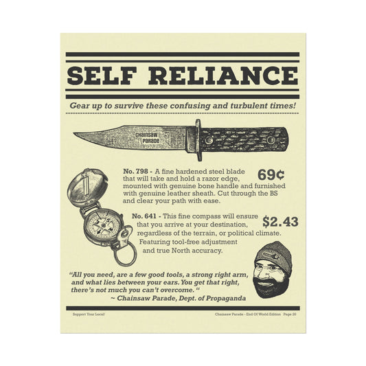 Self Reliance Gear | Vintage Catalog Page - Textured Watercolor Matte Posters
