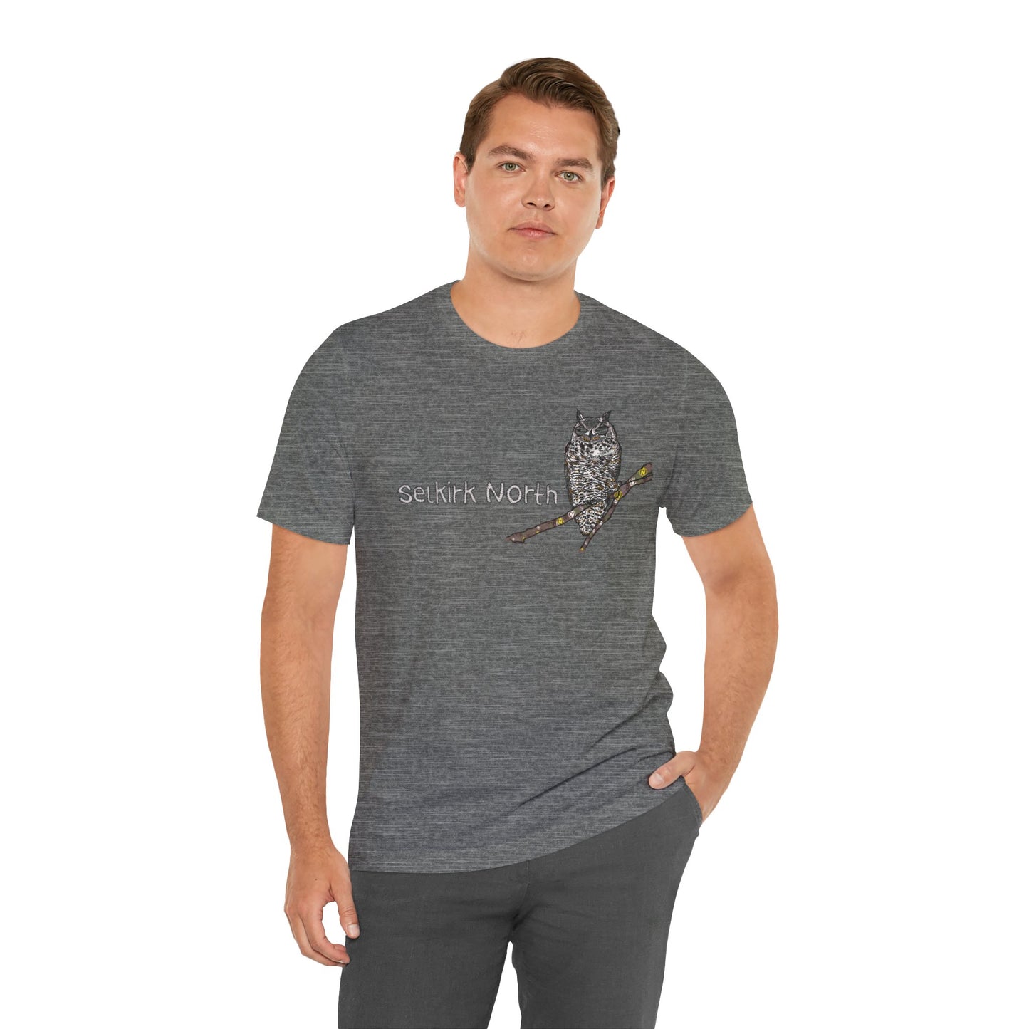 Stitchy Owl - Great Horned Owl |Short Sleeve Unisex Tee