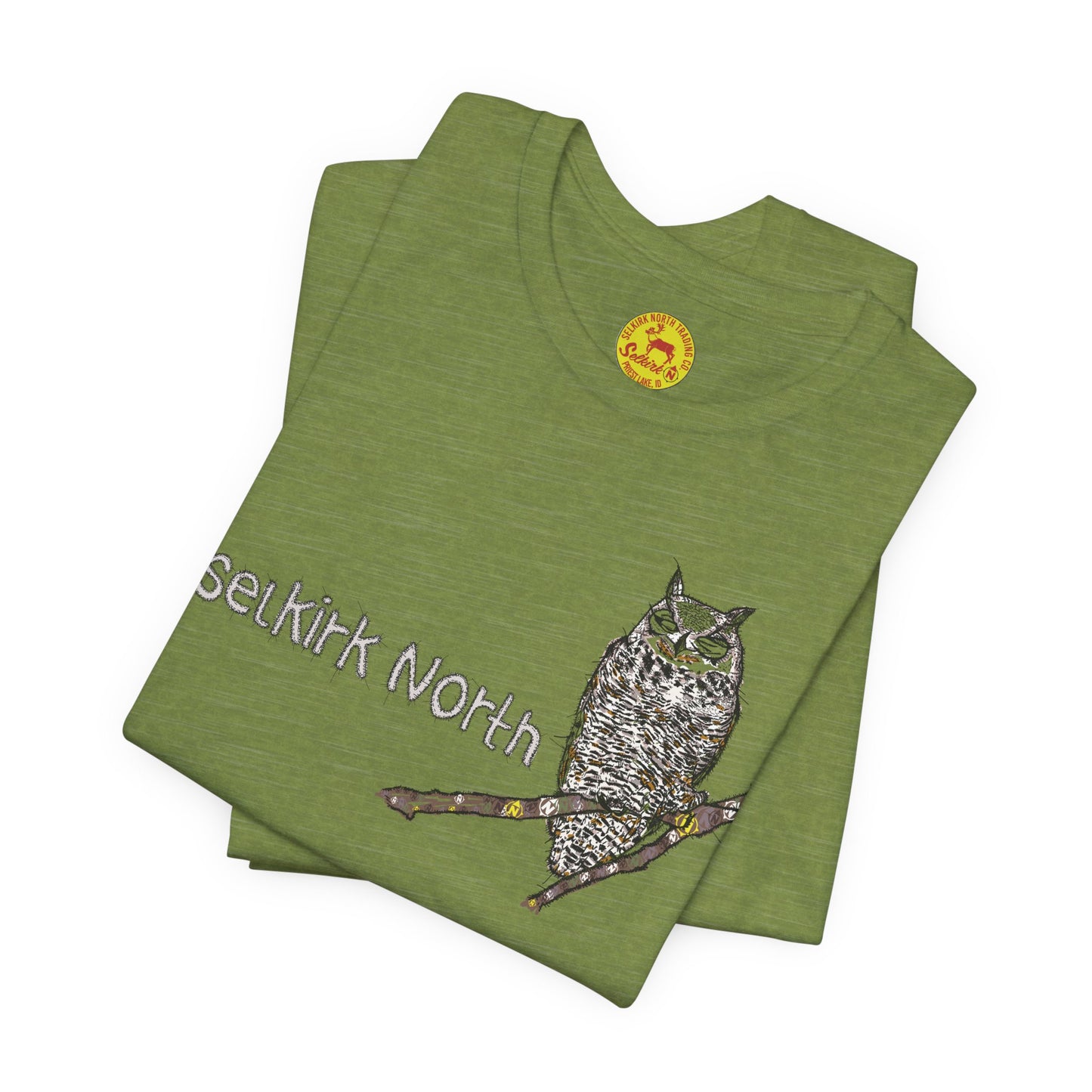 Stitchy Owl - Great Horned Owl |Short Sleeve Unisex Tee