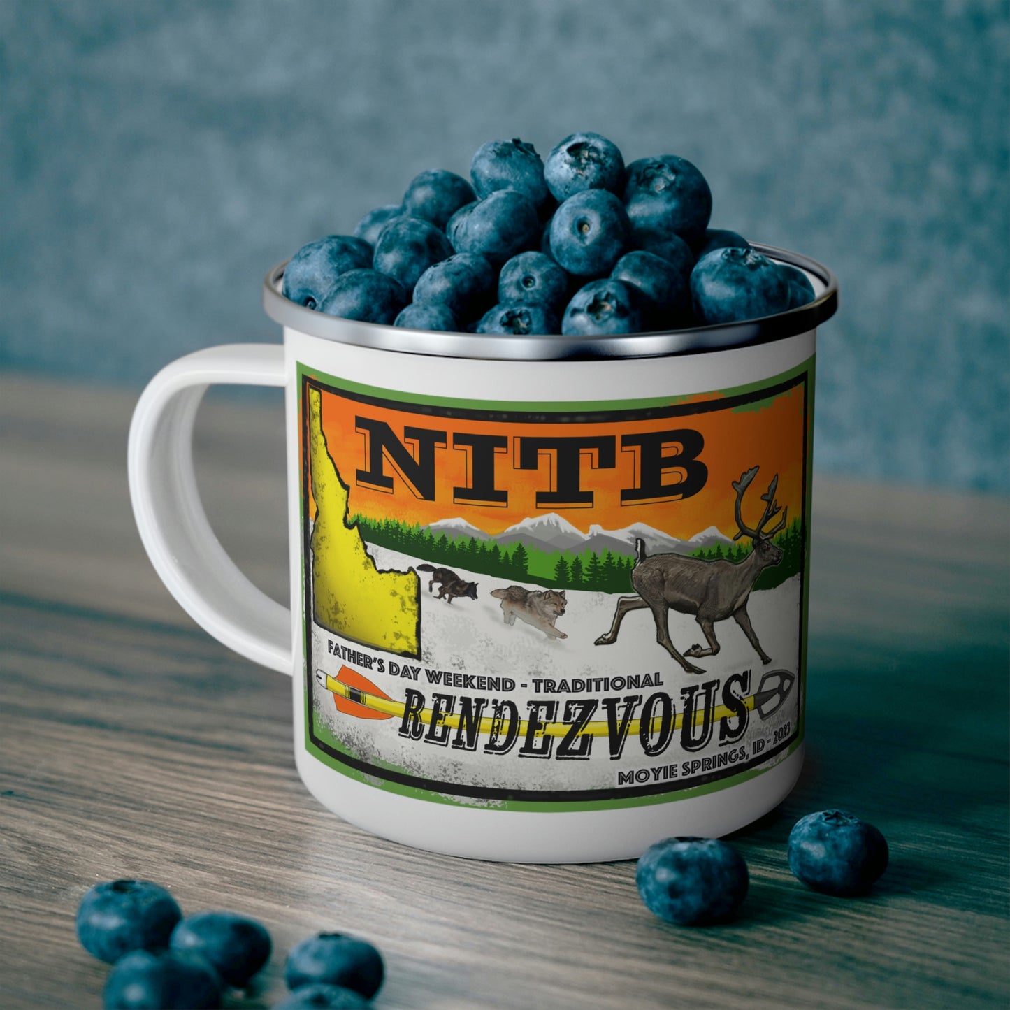 NITB 2023 Trad Rendezvous - Enamel Camping Mug