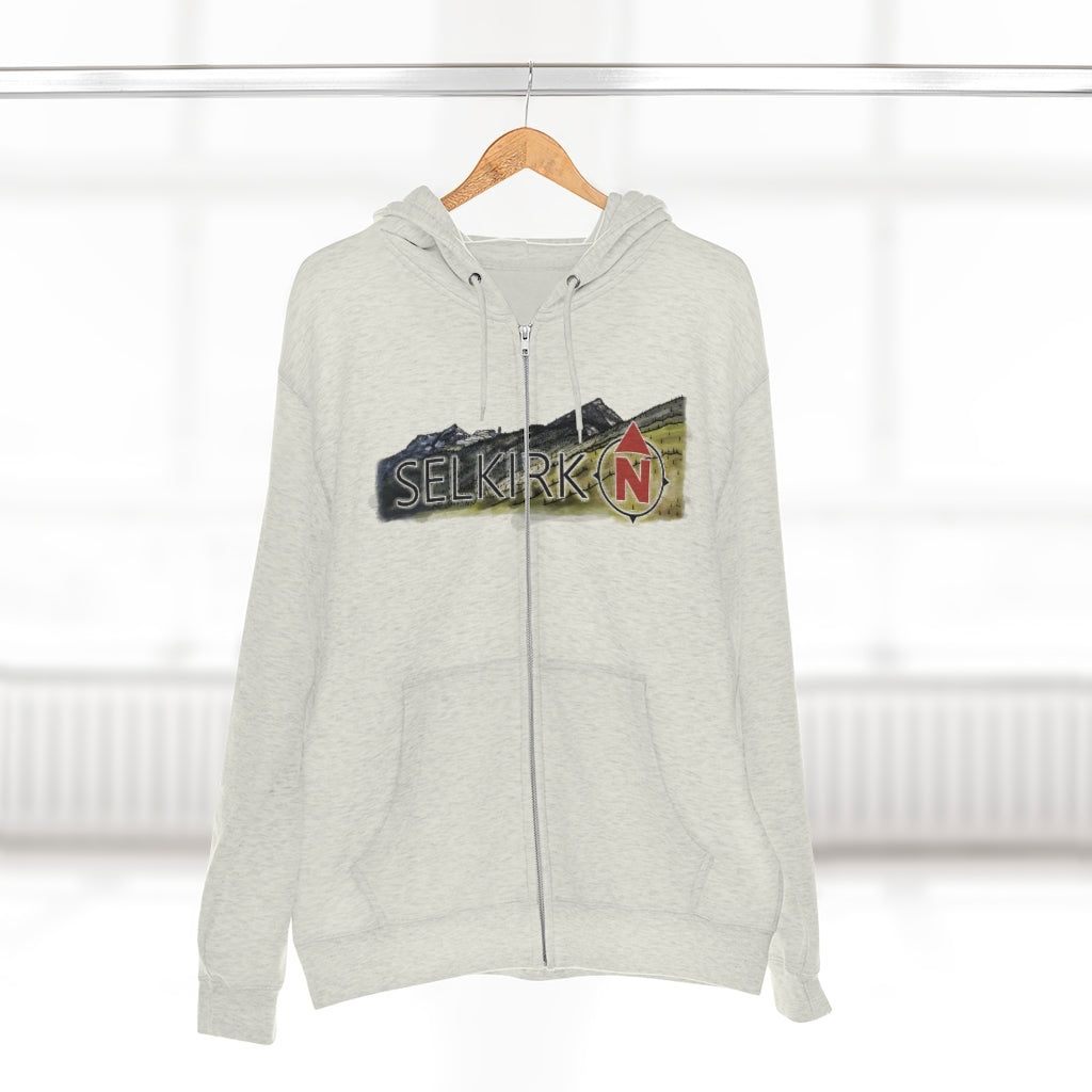 Selkirk Crest Watercolor - Unisex Premium Full Zip Hoodie