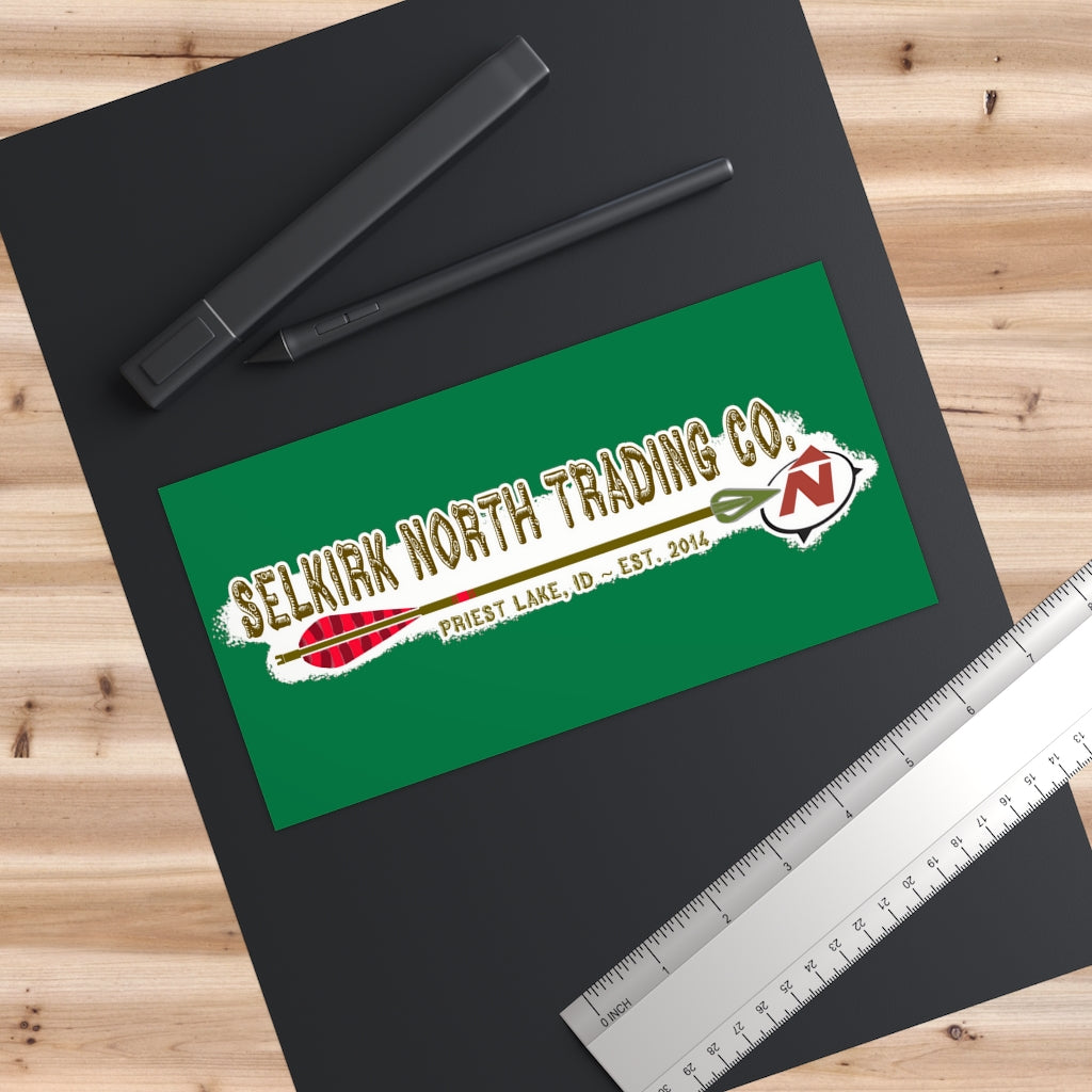 Points North Bumper Stickers (Green Background)