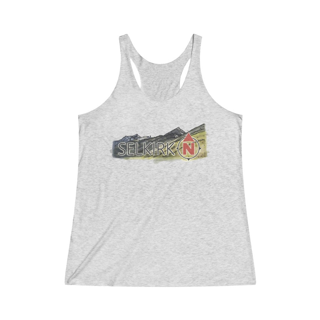 Women's Selkirk Crest Watercolor Racerback Tank