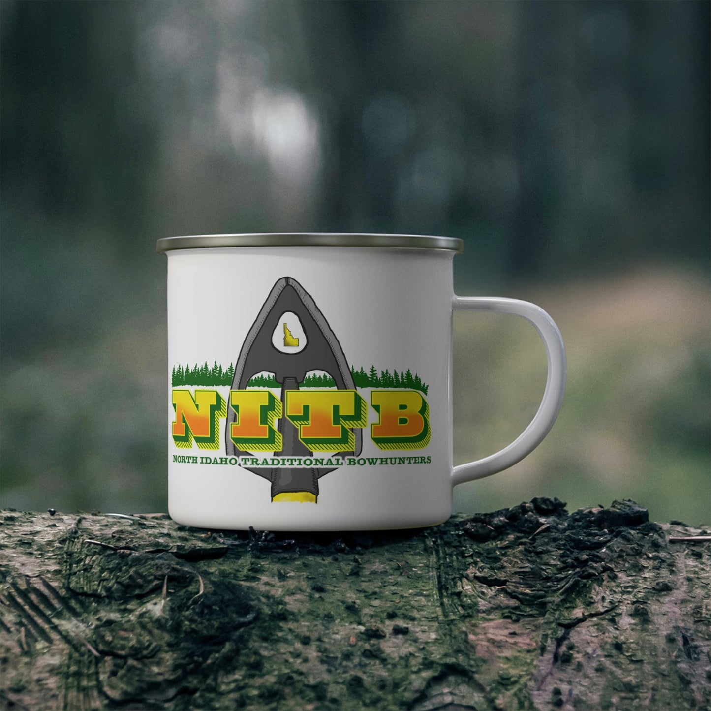 North Idaho Traditional Bowhunters - Enamel Camping Mug