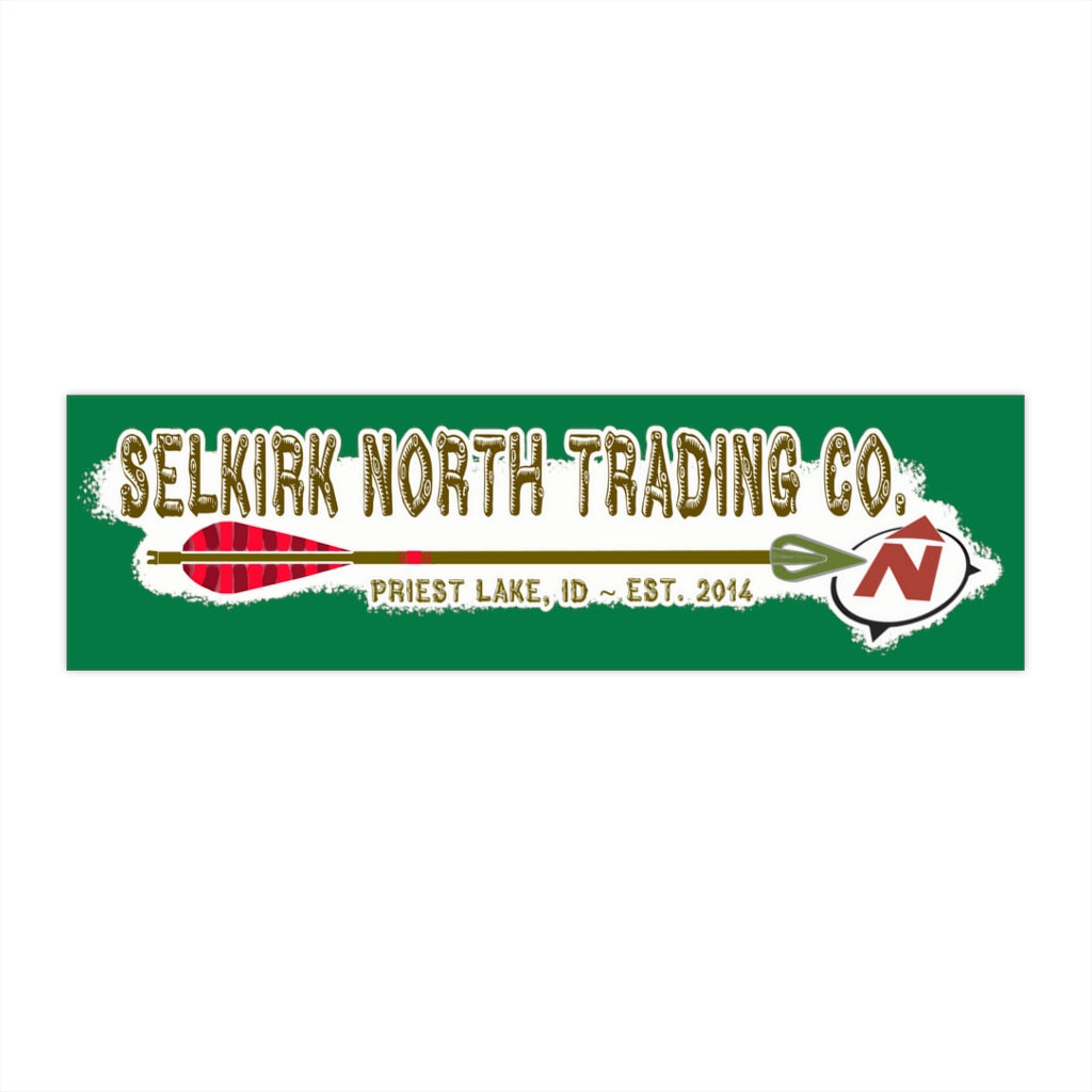 Points North Bumper Stickers (Green Background)