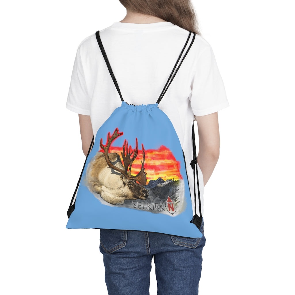 Selkirk Native - Woodland Caribou Outdoor Drawstring Bag