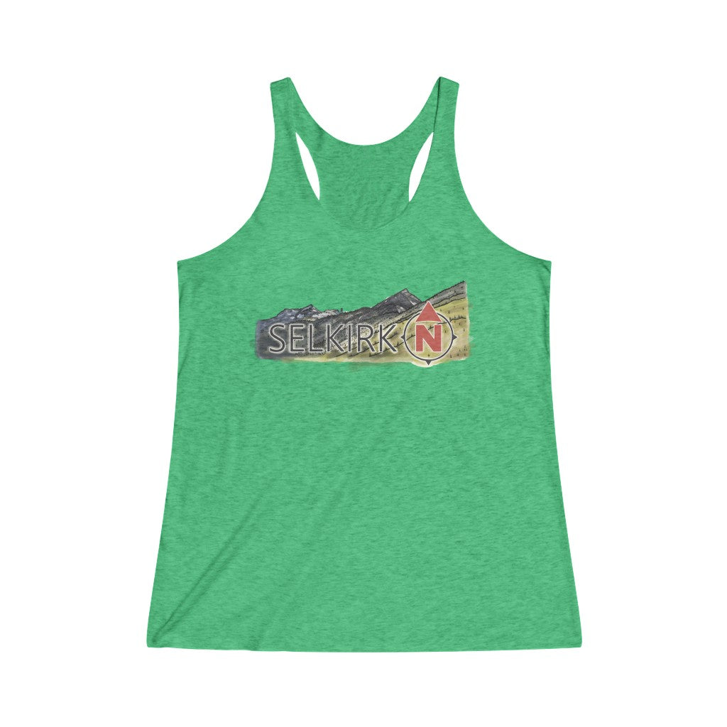 Women's Selkirk Crest Watercolor Racerback Tank